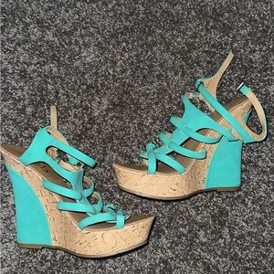 Teal wedges